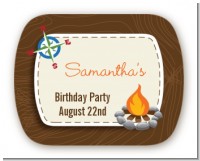 Scavenger Hunt - Personalized Birthday Party Rounded Corner Stickers