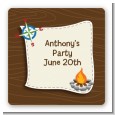 Scavenger Hunt - Square Personalized Birthday Party Sticker Labels thumbnail