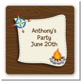 Scavenger Hunt - Square Personalized Birthday Party Sticker Labels