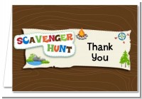 Scavenger Hunt - Birthday Party Thank You Cards