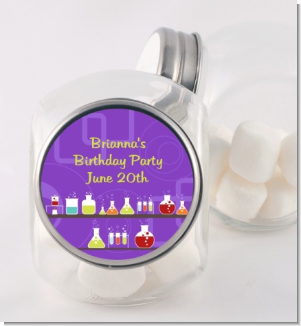 Science Lab - Personalized Birthday Party Candy Jar