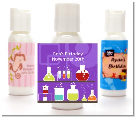 Science Lab - Personalized Birthday Party Lotion Favors