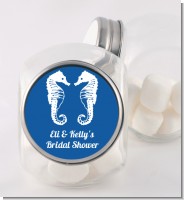 Sea Horses - Personalized Bridal Shower Candy Jar