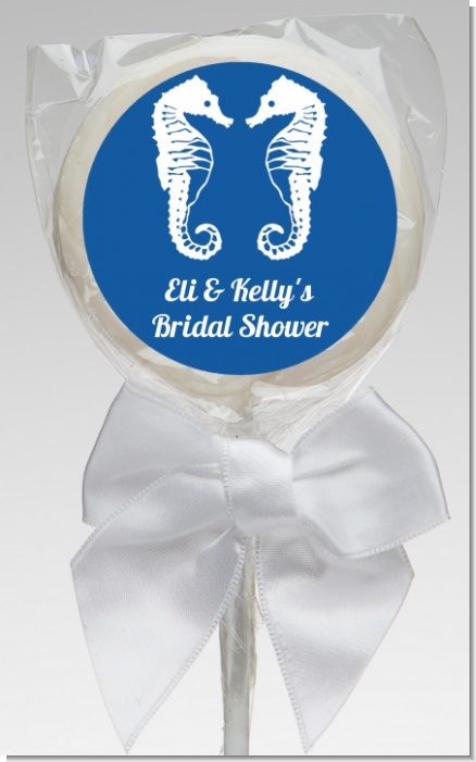 Sea Horses - Personalized Bridal Shower Lollipop Favors