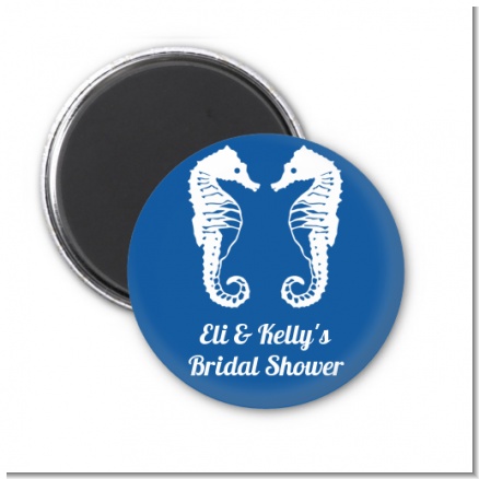Sea Horses - Personalized Bridal Shower Magnet Favors
