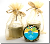 Sea Turtle Boy - Baby Shower Gold Tin Candle Favors