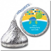 Sea Turtle Boy - Hershey Kiss Baby Shower Sticker Labels