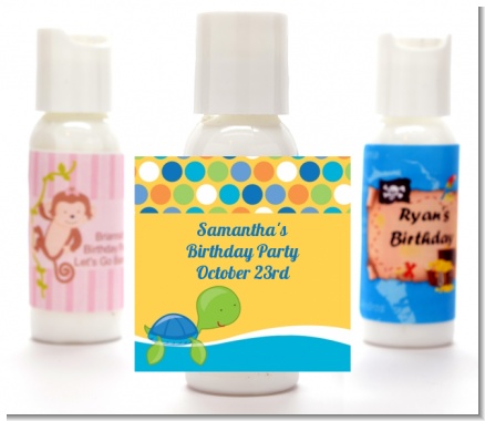 Sea Turtle Boy - Personalized Baby Shower Lotion Favors