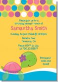 Sea Turtle Girl - Birthday Party Invitations