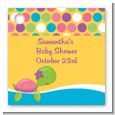 Sea Turtle Girl - Personalized Baby Shower Card Stock Favor Tags thumbnail