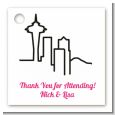 Seattle Skyline - Personalized Bridal Shower Card Stock Favor Tags thumbnail