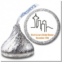 Seattle Skyline - Hershey Kiss Bridal Shower Sticker Labels