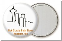 Seattle Skyline - Personalized Bridal Shower Pocket Mirror Favors