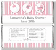 Shake, Rattle & Roll Pink - Personalized Baby Shower Candy Bar Wrappers thumbnail