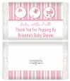 Shake, Rattle & Roll Pink - Personalized Popcorn Wrapper Baby Shower Favors thumbnail