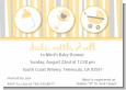 Shake, Rattle & Roll Yellow - Baby Shower Invitations thumbnail