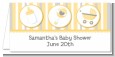 Shake, Rattle & Roll Yellow - Personalized Baby Shower Place Cards thumbnail