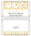 Shake, Rattle & Roll Yellow - Personalized Popcorn Wrapper Baby Shower Favors thumbnail