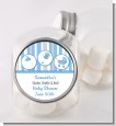 Shake, Rattle & Roll Blue - Personalized Baby Shower Candy Jar thumbnail