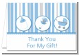 Shake, Rattle & Roll Blue - Baby Shower Thank You Cards thumbnail