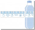 Shake, Rattle & Roll Blue - Personalized Baby Shower Water Bottle Labels thumbnail
