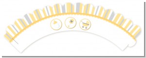 Shake, Rattle & Roll Yellow - Baby Shower Cupcake Wrappers