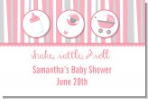 Shake, Rattle & Roll Pink - Personalized Baby Shower Placemats