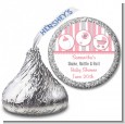 Shake, Rattle & Roll Pink - Hershey Kiss Baby Shower Sticker Labels thumbnail