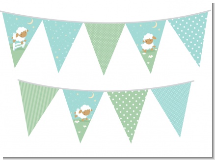 Sheep - Baby Shower Themed Pennant Set