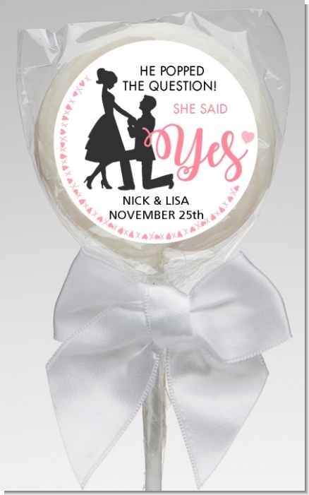 She Said Yes - Personalized Bridal Shower Lollipop Favors