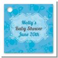 She's Ready To Pop Blue - Personalized Baby Shower Card Stock Favor Tags thumbnail