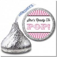 She's Ready To Pop - Hershey Kiss Baby Shower Sticker Labels