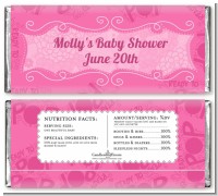 She's Ready To Pop Pink - Personalized Baby Shower Candy Bar Wrappers