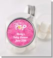 She's Ready To Pop Pink - Personalized Baby Shower Candy Jar thumbnail