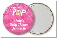 She's Ready To Pop Pink - Personalized Baby Shower Pocket Mirror Favors