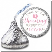 Showering Our Baby Girl - Hershey Kiss Baby Shower Sticker Labels
