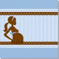Mommy Silhouette Boy Baby Shower Theme