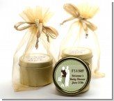 Silhouette Couple | It's a Baby Neutral - Baby Shower Gold Tin Candle Favors