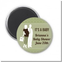 Silhouette Couple | It's a Baby Neutral - Personalized Baby Shower Magnet Favors