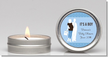 Silhouette Couple | It's a Boy - Baby Shower Candle Favors