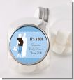 Silhouette Couple | It's a Boy - Personalized Baby Shower Candy Jar thumbnail