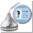 Silhouette Couple | It's a Boy - Hershey Kiss Baby Shower Sticker Labels thumbnail