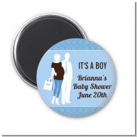 Silhouette Couple | It's a Boy - Personalized Baby Shower Magnet Favors