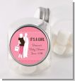 Silhouette Couple | It's a Girl - Personalized Baby Shower Candy Jar thumbnail
