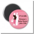 Silhouette Couple | It's a Girl - Personalized Baby Shower Magnet Favors thumbnail