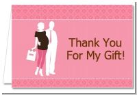 Silhouette Couple | It's a Girl - Baby Shower Thank You Cards