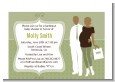 Silhouette Couple African American It's a Baby Neutral - Baby Shower Petite Invitations thumbnail