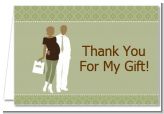 Silhouette Couple African American It's a Baby Neutral - Baby Shower Thank You Cards