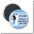 Silhouette Couple African American It's a Boy - Personalized Baby Shower Magnet Favors thumbnail