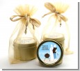 Silhouette Couple BBQ Boy - Baby Shower Gold Tin Candle Favors thumbnail